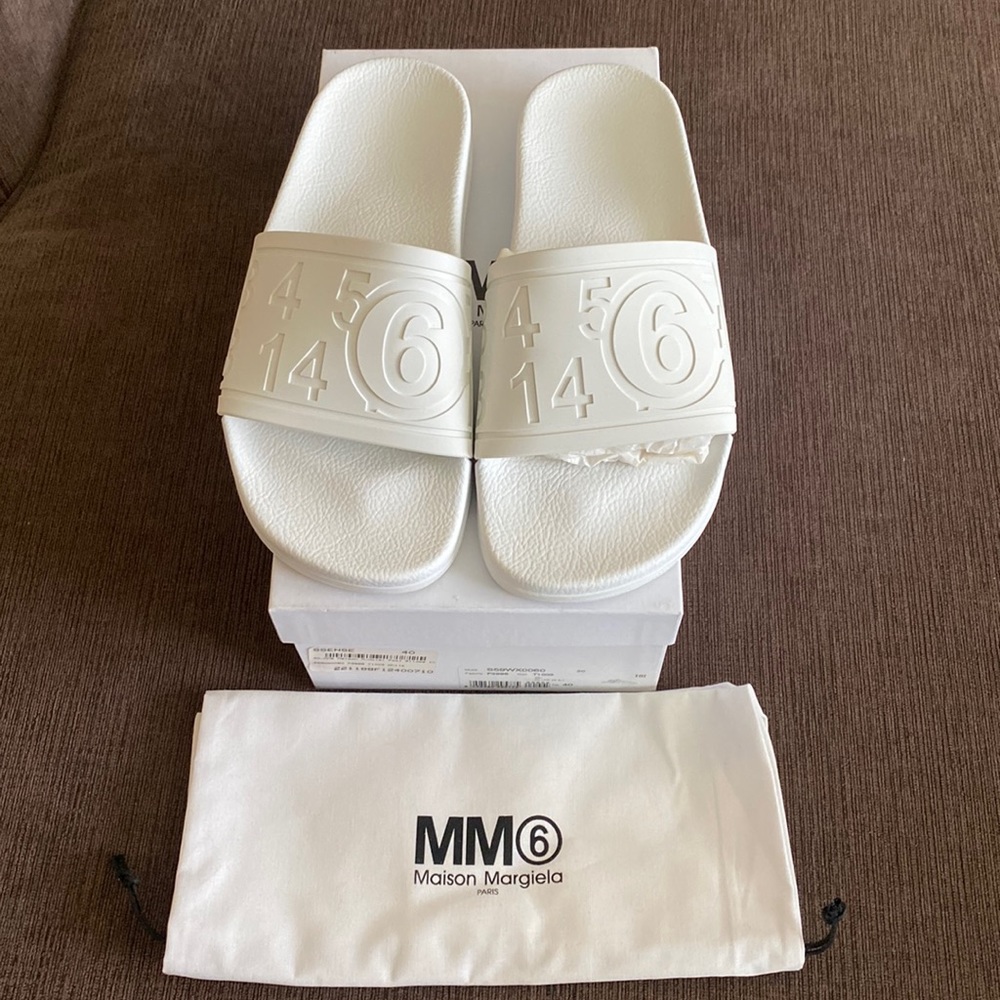 White Maison Margiela slides